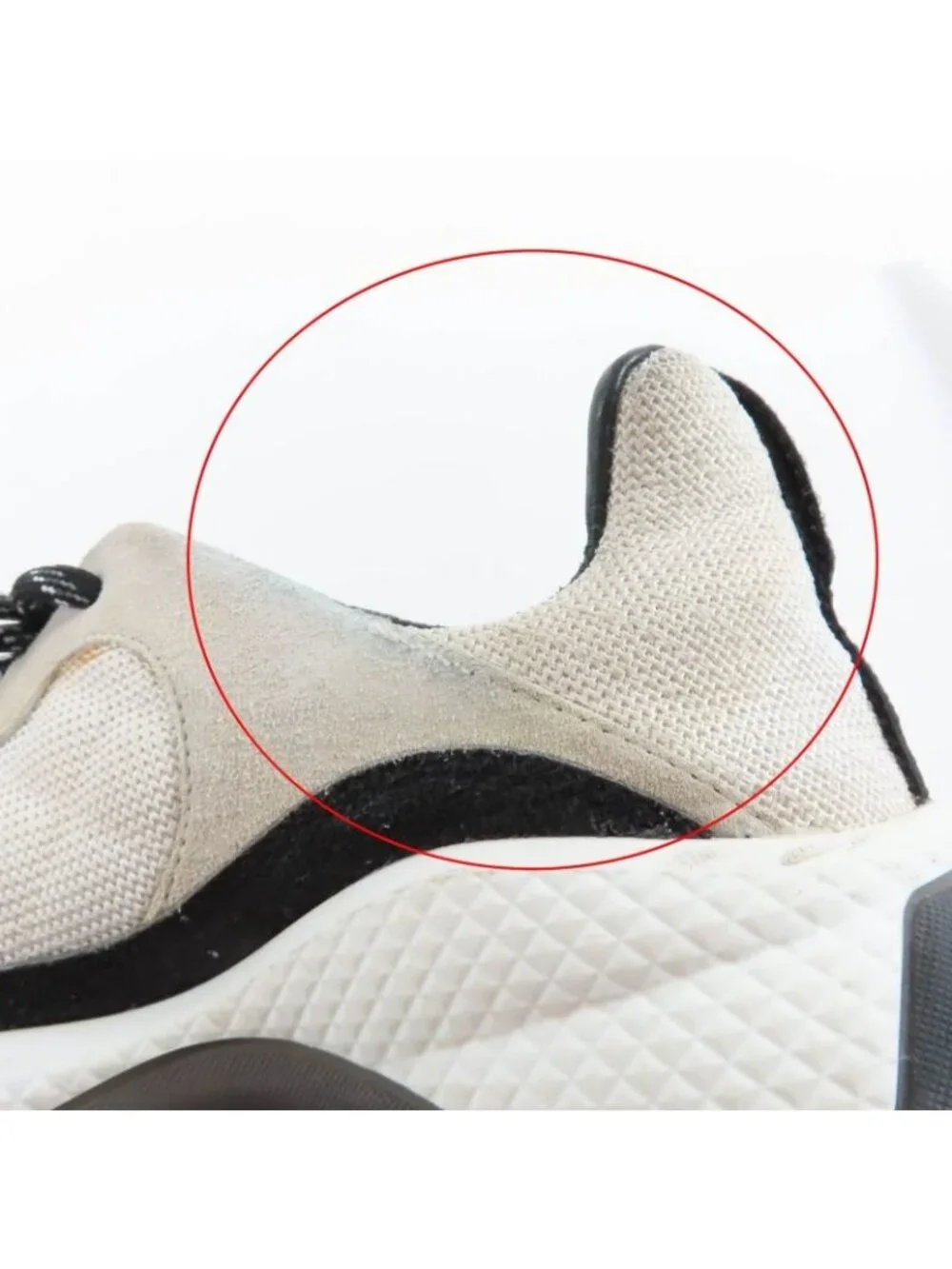 Chanel CC Logo Leather Lace Up Mesh Sneakers Off White 41 - Picture 13 of 13